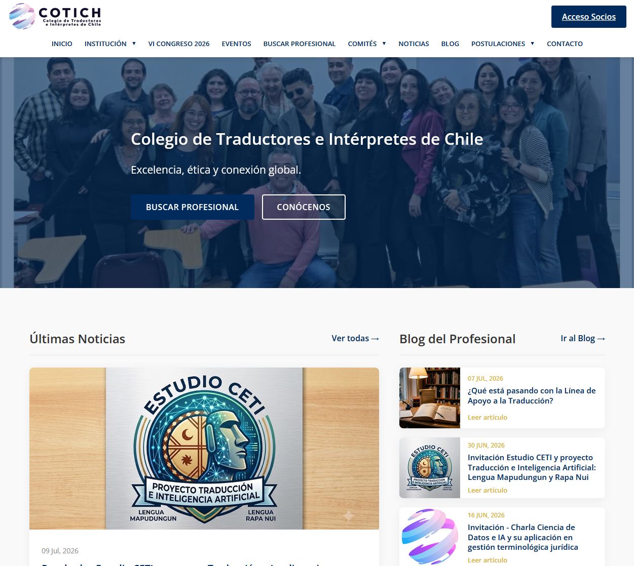 ¡Bienvenidos a nuestra nueva casa digital! Celebramos el lanzamiento del nuevo sitio web de COTICH